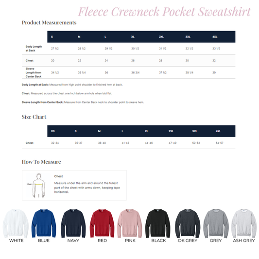 Customizable Mascot/Sport Fleece Pocket Sweatshirt