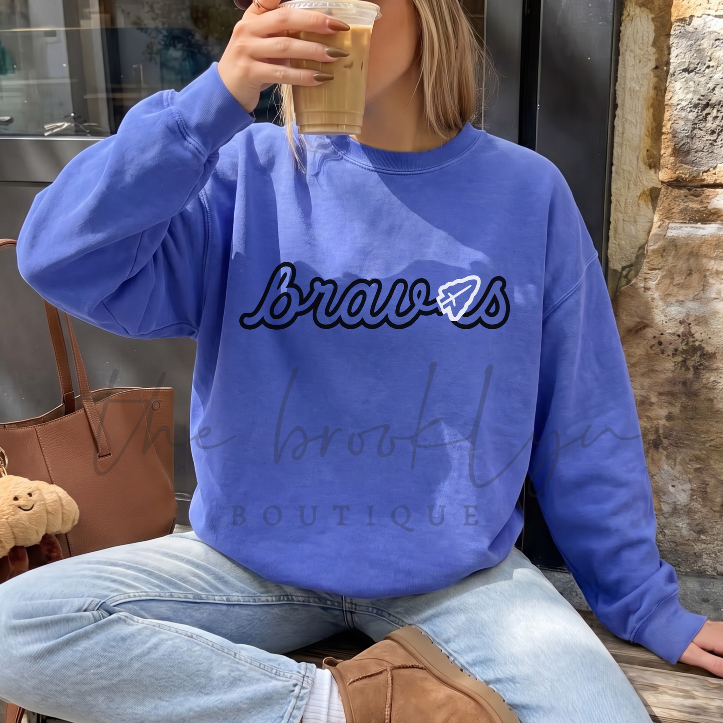 Mascot Script Comfort Color Sweatshirt (Customizable with Multiple Mascot Options)